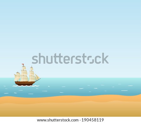 Sailing Ship Vector background Sailing Ship Vector background
