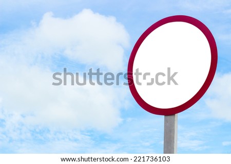 Space for the addition of a traffic sign,Blank of sign traffic
