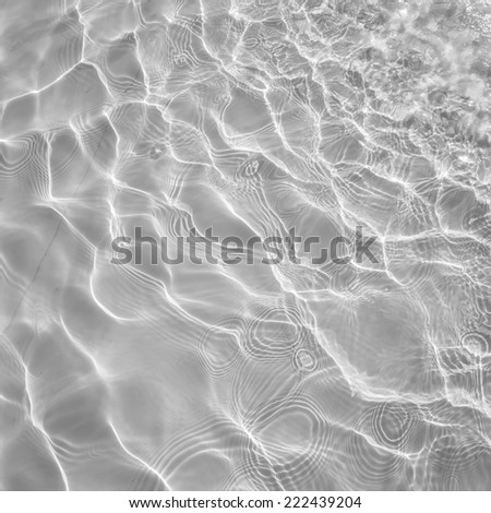 Background of rippled pattern of clean water in a blue,Black and white scene.