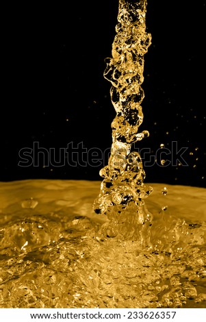 Water splash,Gold color.