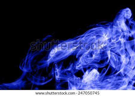 abstract of smoke on black background,Shaped like a tiger.