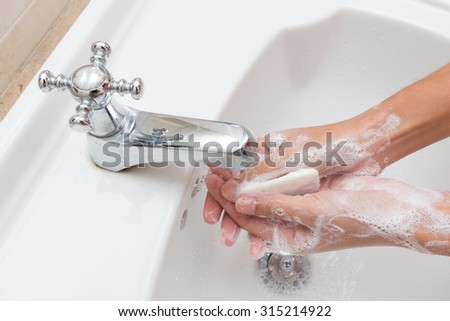 Hygiene. Cleaning Hands. Washing hands