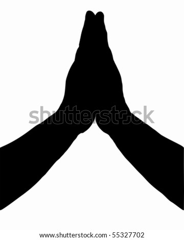 stock vector Praying hands