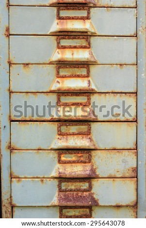 drawer steel old rust