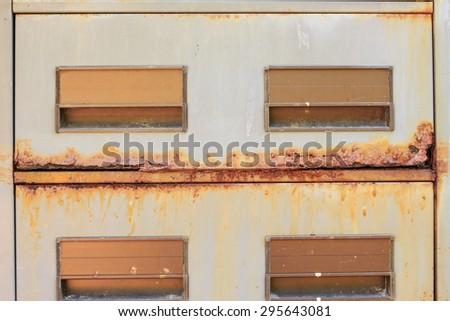 drawer steel old rust