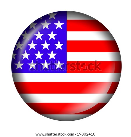 images of usa flag. stock photo : USA Flag Button