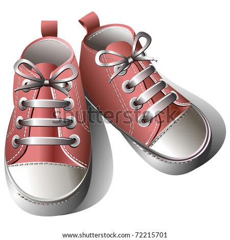 Childrenshoe Size on Stock Vector   Pink Children S Shoes Isolated On A White Background