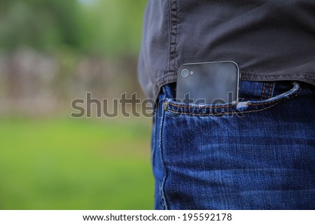 phone in jeans pocket