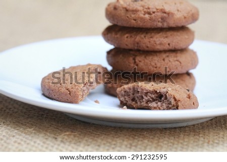 chocolate chip cookies and almond cookies