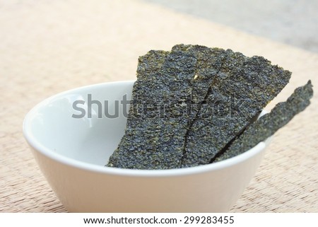 seaweed. dry seaweed on the background
