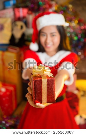 lady santa\'re happy with the gifts that are given. With everyone on Christmas day