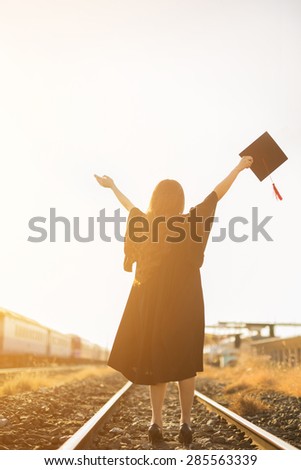 Graduate feels good to finish my bachelor\'s degree. She went on to train