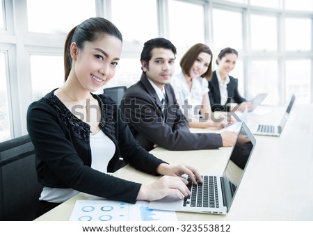 Asian business people  working as a team in the conference room
