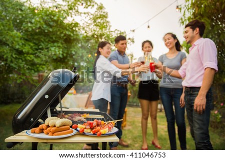 The celebrations with a barbecue