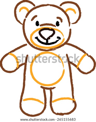 drawing children with teddy bear