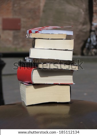 a pile of books useful as culture or literature or reading concept
