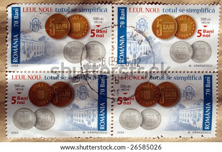 Range of Romania postage stamps