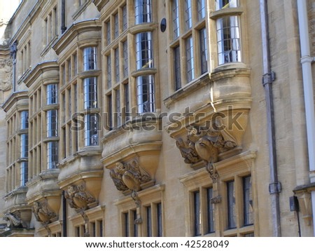 bow windows in a Oxford college