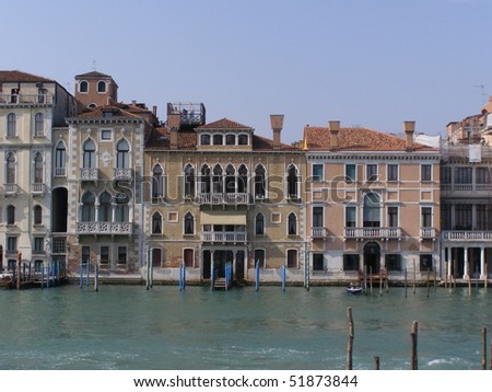 Venice - waterfront houses and canal