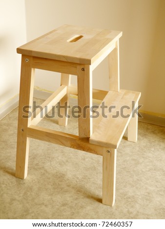 beech wood board step stool