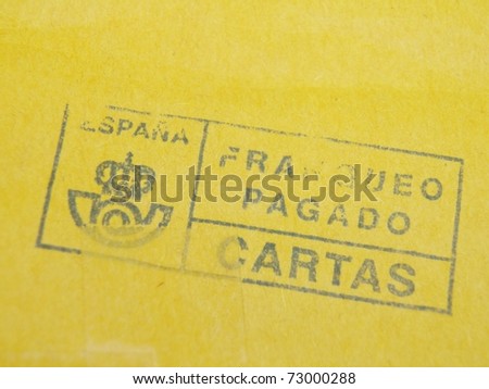 postage stamp meter from Spain