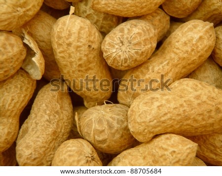 Salted roasted peanuts food background
