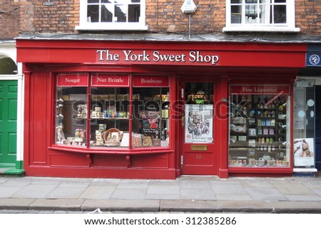 YORK, UK - CIRCA AUGUST 2015: The York sweet shop