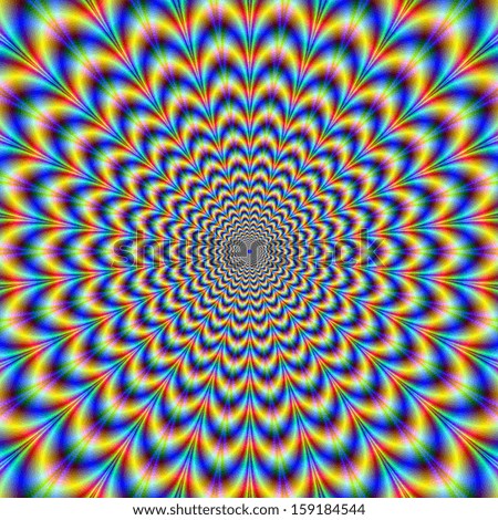 Crinkle Cut Psychedelic Pulse Digital abstract fractal image with an optically challenging design in blue yellow red and green Crinkle Cut Psychedelic Pulse Digital abstract fractal image with an optically challenging design in blue yellow red and green
