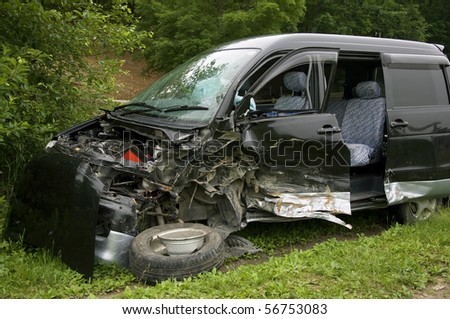 black  passenger machine victim in car damage