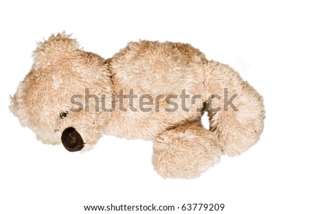 teddy bear lying down