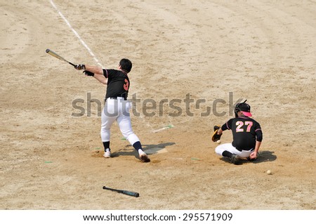 Practice of working people baseball