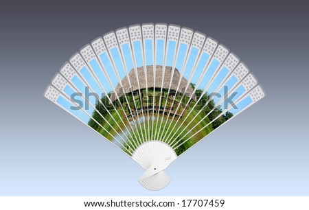 Fan with a house