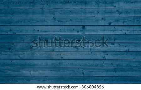 Vintage background with blue old wooden planks