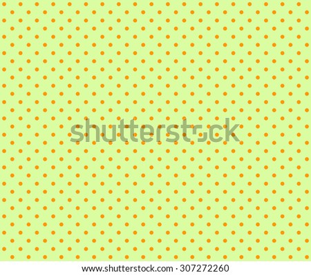 Seamless light green background with orange dots
