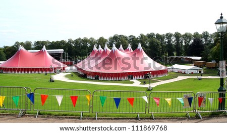 Festival Tents at the Preston Guild in Lancashire, England.