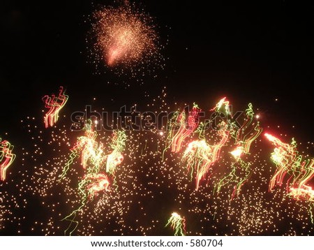 Dancing in the Flames. The illusion of Fireworks.