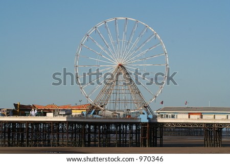 Ferris Wheel, Central Pier, Blackpool, in winter.