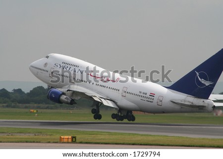 Syrian Airways \'Jumbo\' Jet Takes Off.