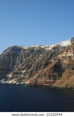 Thira, Santorini from within the Caldera.