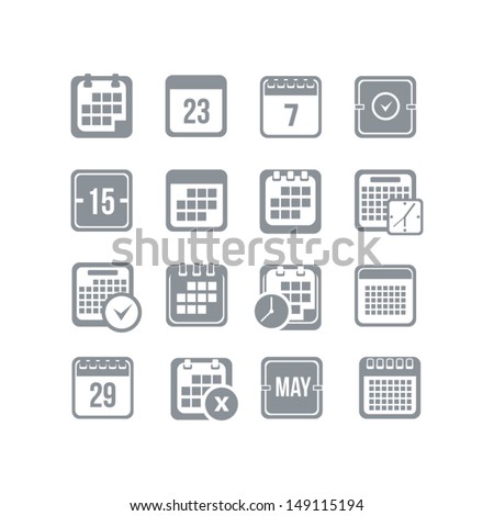 Calendar icon set Calendar icon set