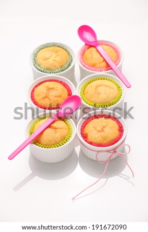 Muffin cakes in paper cases