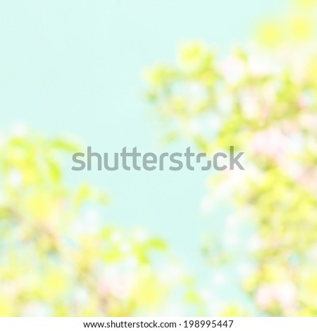 Blue sky and flowers background
