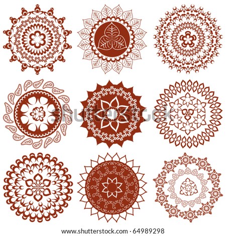 Logo Designs Ideas on Elements  Henna Tattoo Designs  Stock Vector 64989298   Shutterstock