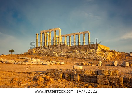 Ruins of Poseidon temple, Greece