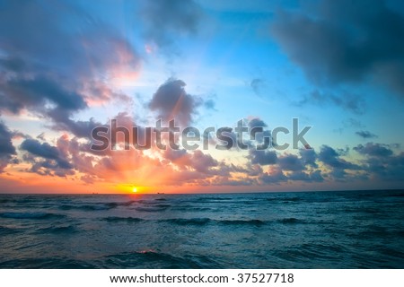 Sunrise over Atlantic ocean, FL, USA