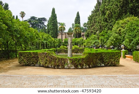 Garden of the Poets, Alcazar Palace, Seville