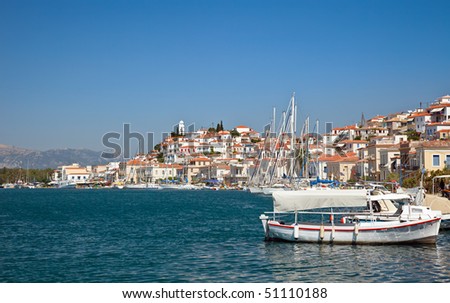 Boats near Poros, Greece