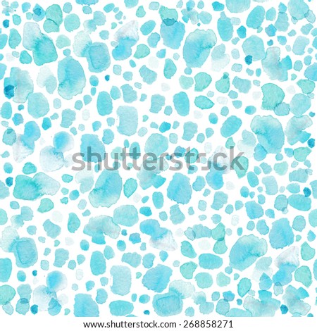 Abstract watercolor background, pattern of ink spots on a white background. Hand-painted ornament