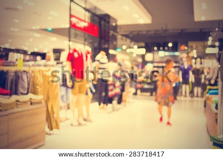 Blurred image of shopping mall and bokeh background-vintage effect style pictures.