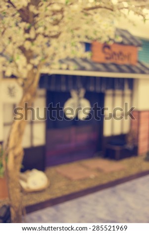 Blur image of japan style- vintage effect style pictures.